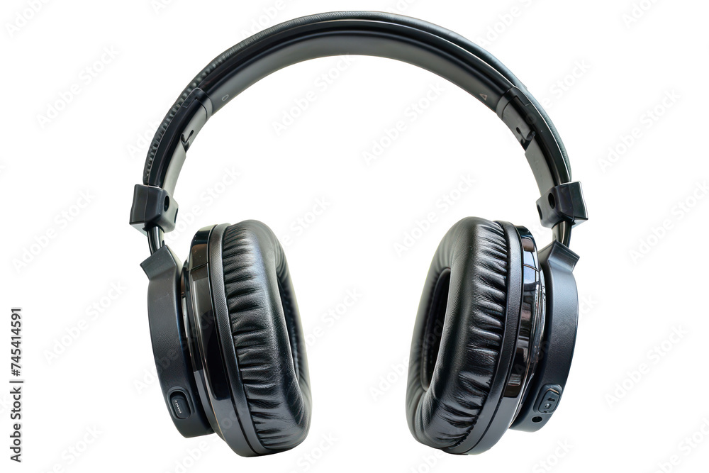 Professional studio headphones for quality sound, cut out - stock png. Professional studio headphones for quality sound, cut out - stock png.