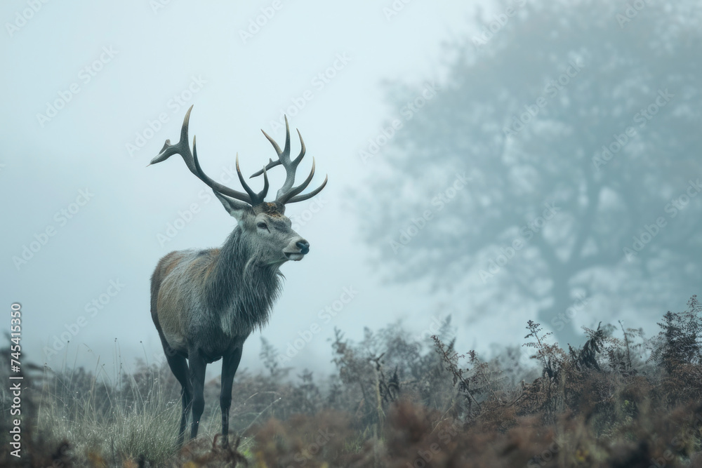 Deer in the Morning forest Deer in the Morning forest