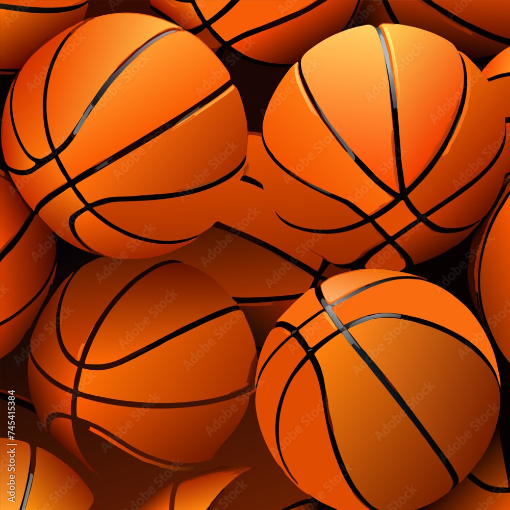 Basketballs vector illustration