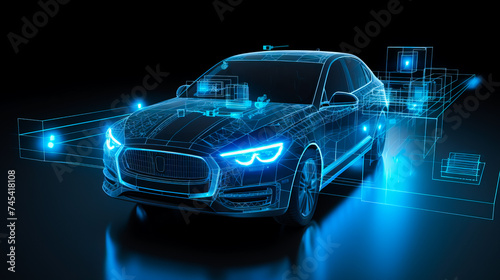 Sensor Technologies in Cars. Autonomous Vehicle Safety © EwaStudio