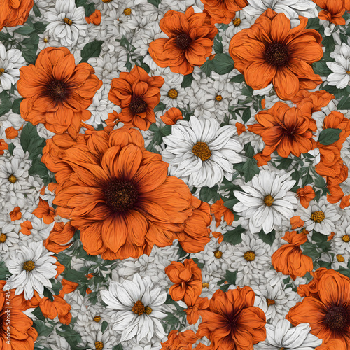 Beautiful Flower Textures in Orange and White - Get Inspiring Images Now!