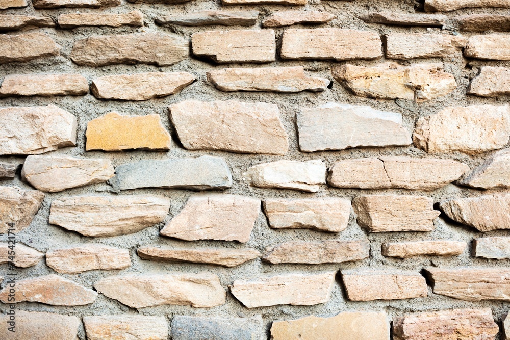 Wall Broken Stones With Copy Space Background