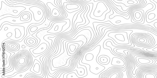 Vector seamless topographic map background. Topographic map lines contour background. Modern design with White background topographic wave curve pattern design. 