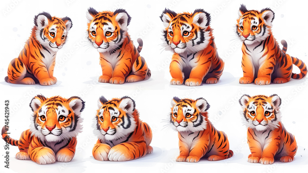 Tiger Stickers Collection Tiger Stickers Collection