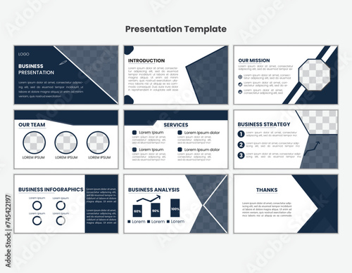 Business presentation template design