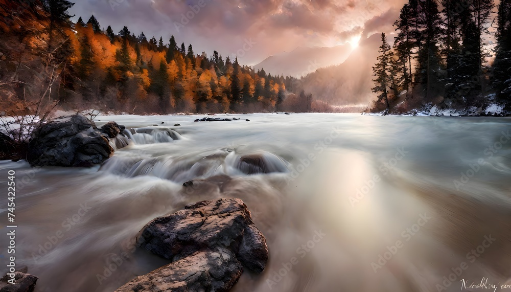 river in the mountains