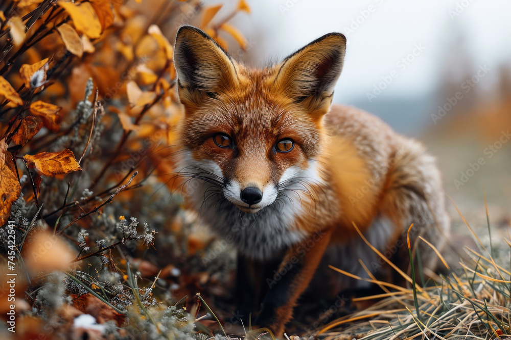 Obraz premium red fox in the forest