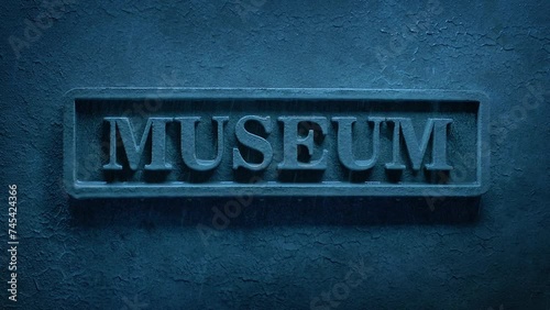 Museum Sign In The Rain
