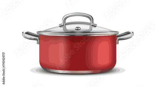 Pan of Stainless Casserole Cooking Domestic Vector I