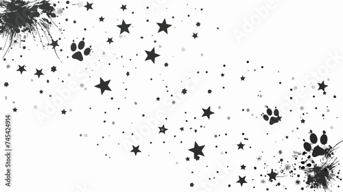 PaWhite Prints Background and Stars Isolated on White Ba © iclute4