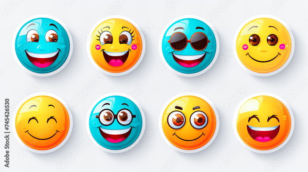 Fototapeta premium funny comic Smiley collection