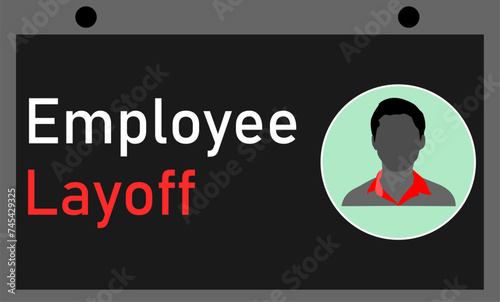 A card showing a employee layoff  status from a company with an attached passport photo