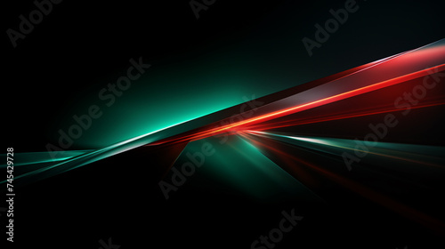 Green and Red line digital background. Red wave. Green wave
