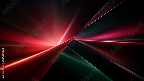 Green and Red line digital background. Red wave. Green wave