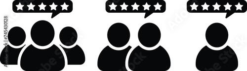 Customer satisfaction icons, user feedback icons set vector illustration