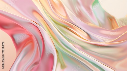 Creative generative AI image with beige pink and green pattern as abstract background
