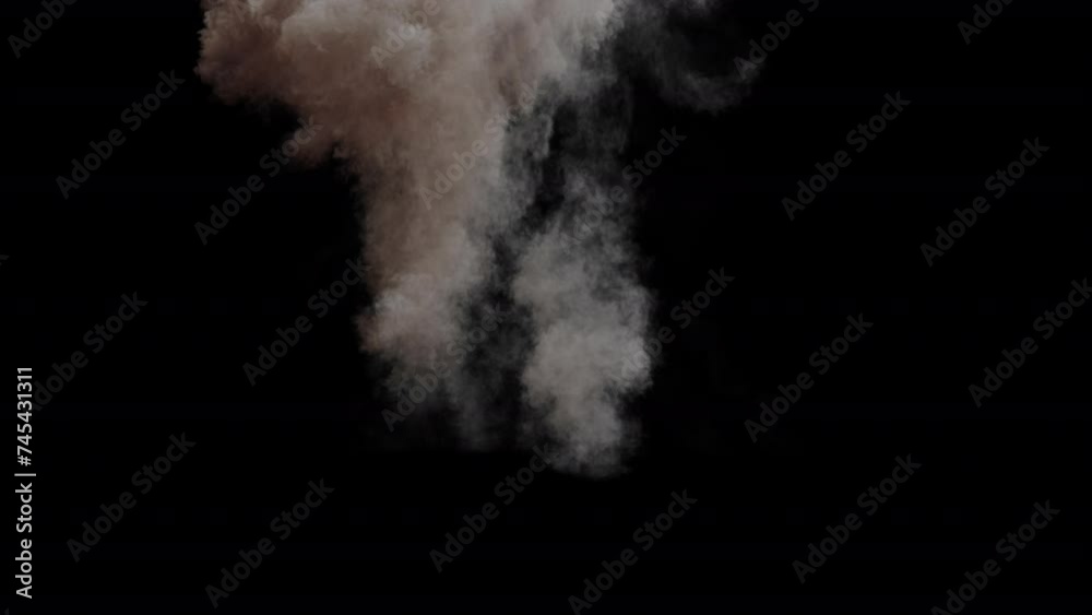 Large powerful explosion blast with smoke, flames, debris, 24p, slow motion, with alpha channel for transparent background and transparency Large powerful explosion blast with smoke, flames, debris, 24p, slow motion, with alpha channel for transparent background and transparency