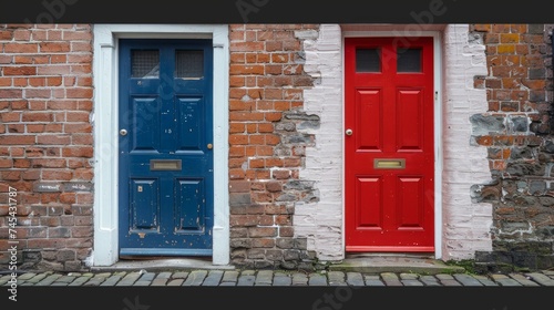 The Isolated Doors around different color