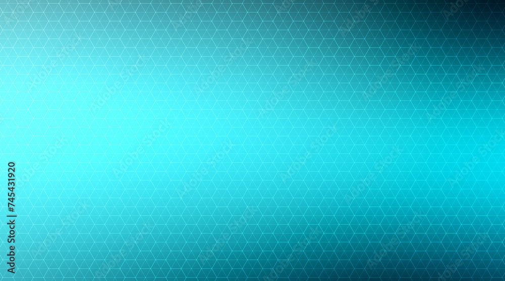 Cyan crypto background with a hexagonal overlay