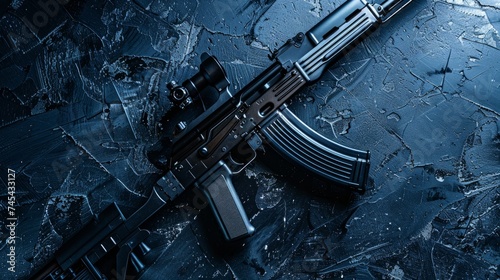 A sports accessory, an expander with a carbine, set against a dark background