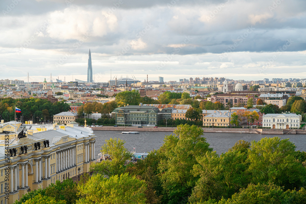 View of St. Petersburg from the colonnade of St. Isaac's Cathedral
