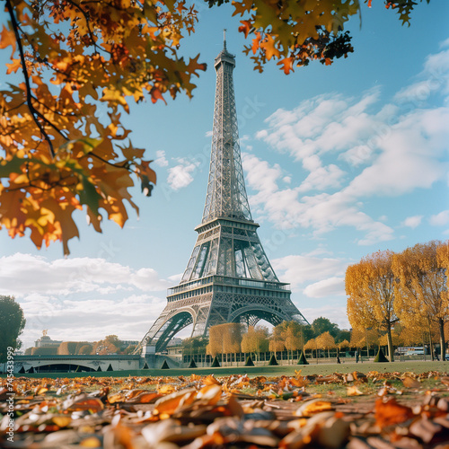 Autumnal Elegance at the Eiffel Tower © HustlePlayground