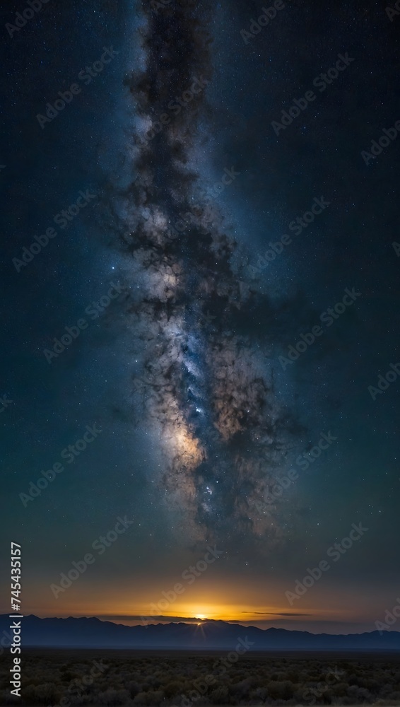 Fototapeta premium Celestial Gateway: A Stairway to the Stars Amidst the Arches