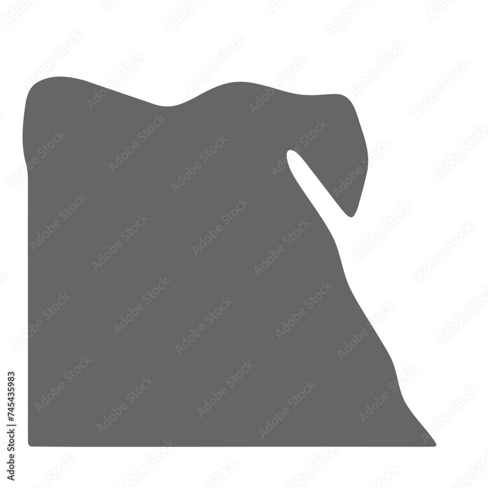 Egypt country simplified map. Grey stylish smooth map. Vector icons isolated on white background. Egypt country simplified map. Grey stylish smooth map. Vector icons isolated on white background.
