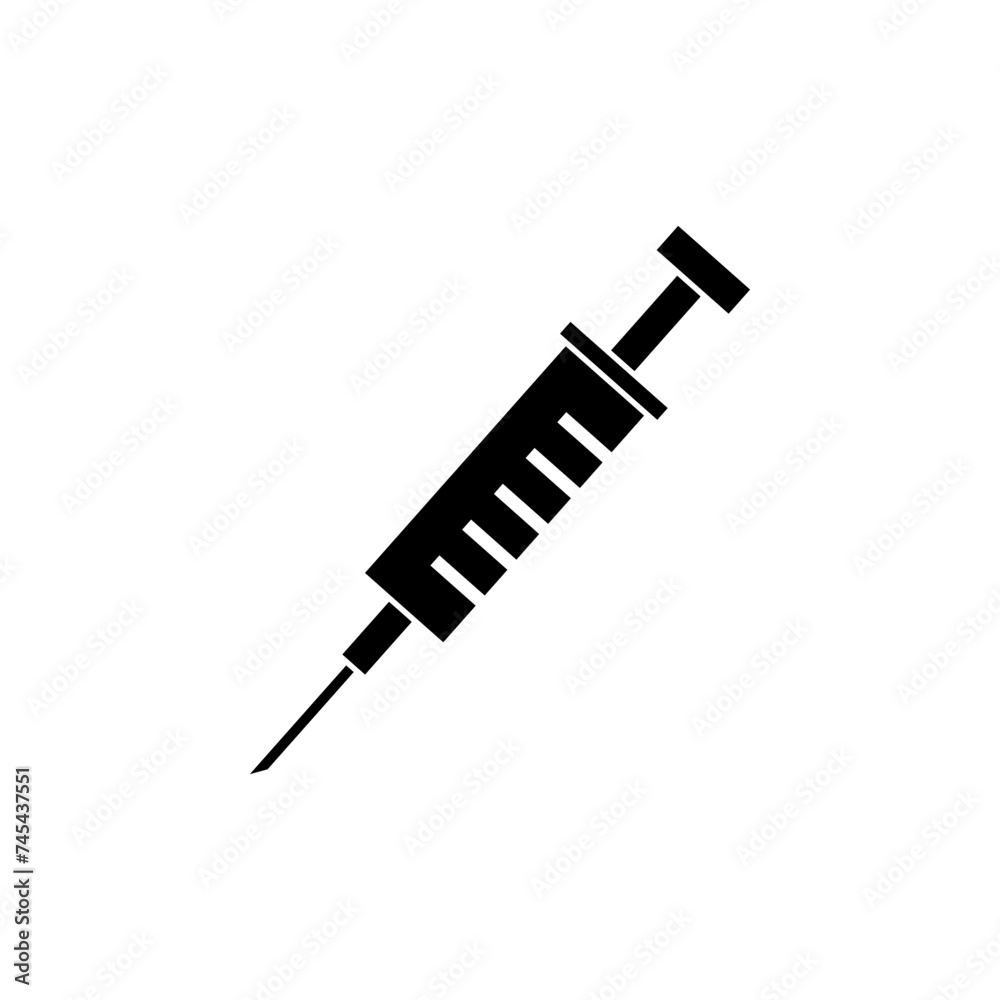 Fototapeta premium Syringe Flat Vector Icon