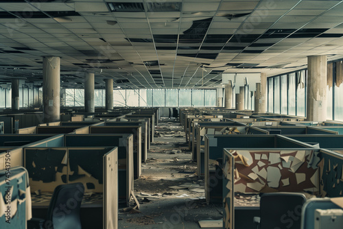 Abandoned Office Full of Cubicles Return to Office