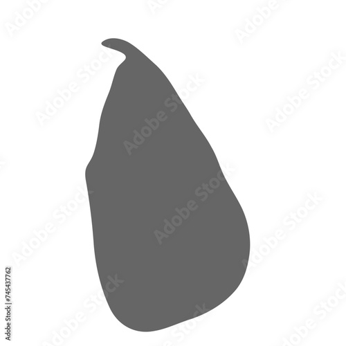 Sri Lanka country simplified map. Grey stylish smooth map. Vector icons isolated on white background.
