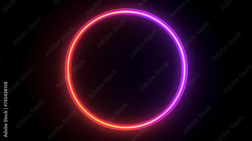 Fototapeta premium bright illuminated circle