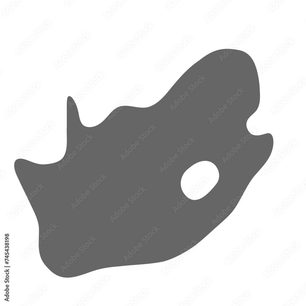 South Africa country simplified map. Grey stylish smooth map. Vector icons isolated on white background. South Africa country simplified map. Grey stylish smooth map. Vector icons isolated on white background.