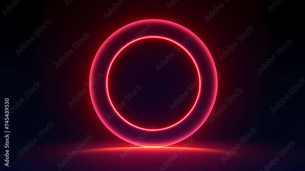 Lighting effect, bright illuminated circles on dark background Lighting effect, bright illuminated circles on dark background