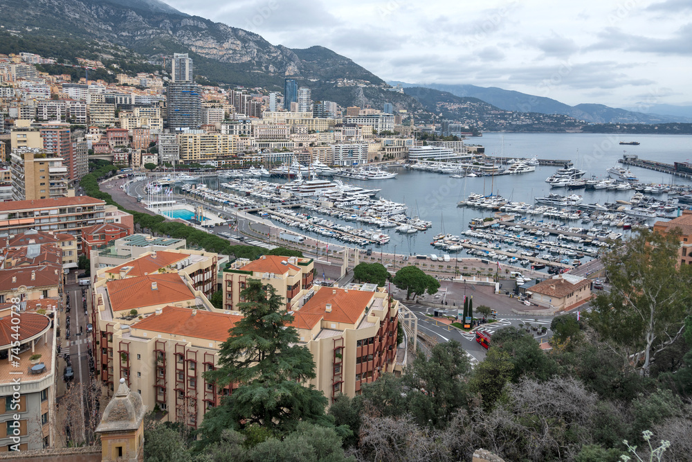 Panoramic view of city of Monte Carlo, Monaco