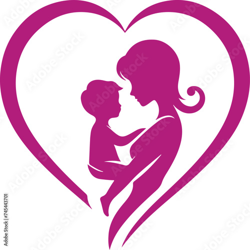 Mother and baby vector Illustration Mother love
