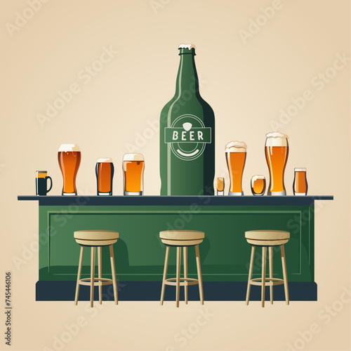 Irish bar illustration