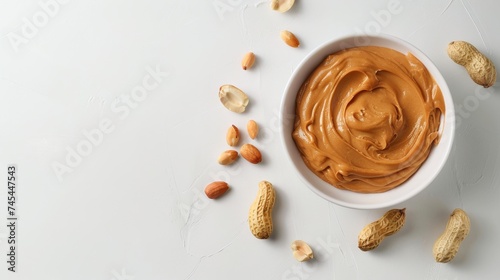 peanut paste on a white background