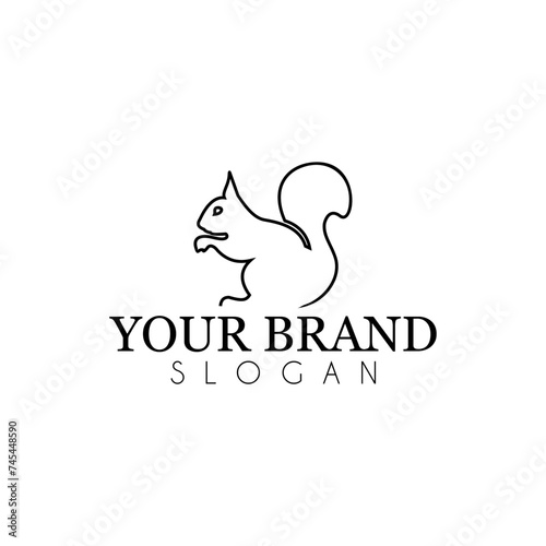 squirrel silhouette vector logo design © vitto juice