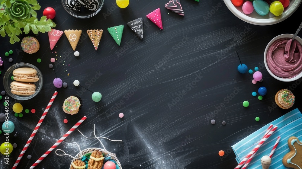 chalkboard elements into home decor schemes, from functional and organizational solutions in kitchens and entryways to decorative accents in living rooms and bedrooms, enhancing the visual appeal - obrazy, fototapety, plakaty 