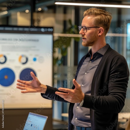 Male startupper in a modern...