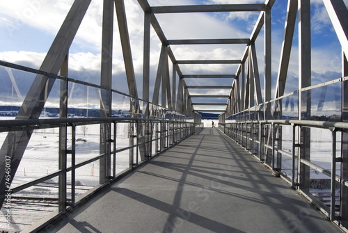 bridge in the city in the Östersund, Sweden.