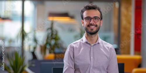 Male startupper in a modern...