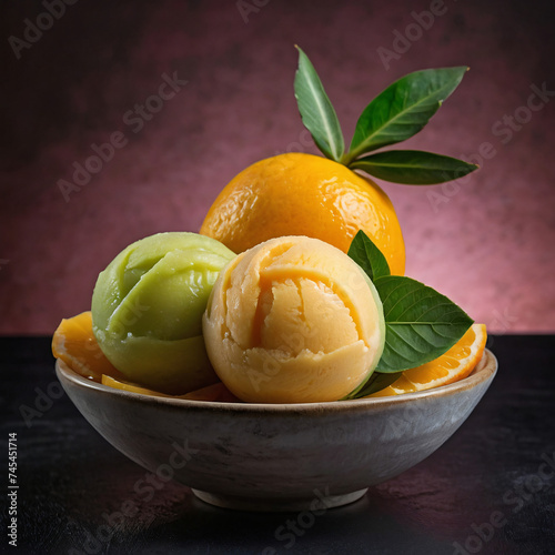Tropical Fruit Sorbet - Refreshing Frozen Dessert