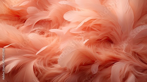 A delicate pink feather, showcasing its intricate details and soft texture