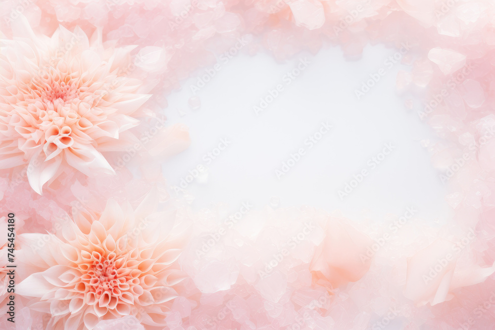 A mesmerizing group of pink flowers bloom elegantly against a pristine white background A mesmerizing group of pink flowers bloom elegantly against a pristine white background