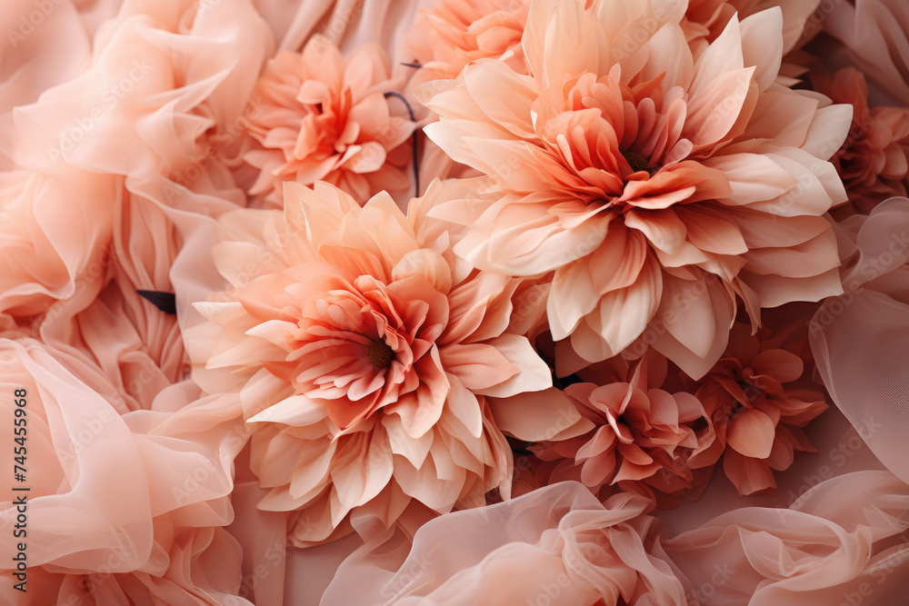 A vibrant assortment of pink flowers elegantly rests atop a wooden table, exuding a sense of beauty and tranquility A vibrant assortment of pink flowers elegantly rests atop a wooden table, exuding a sense of beauty and tranquility