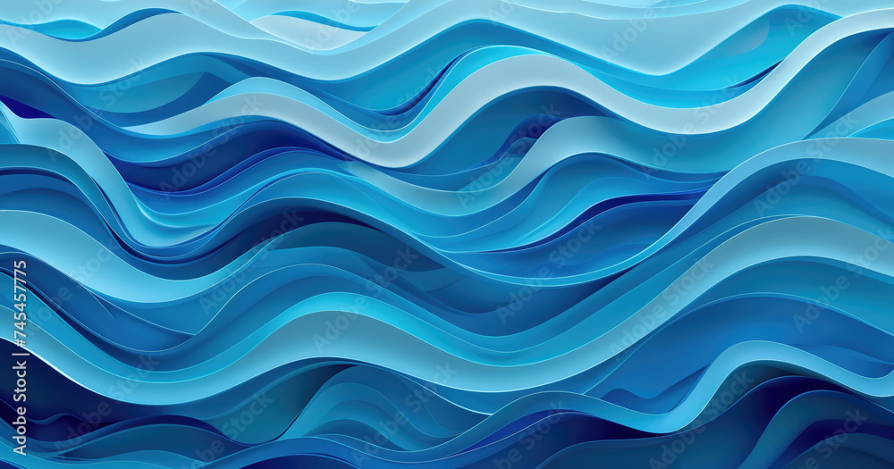 Abstract blue sea waves background