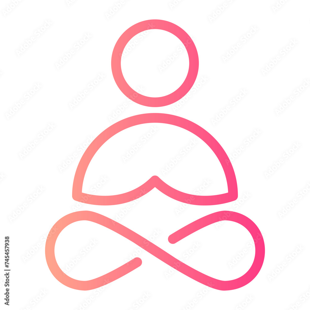 meditation gradient icon meditation gradient icon