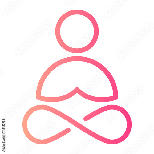 meditation gradient icon